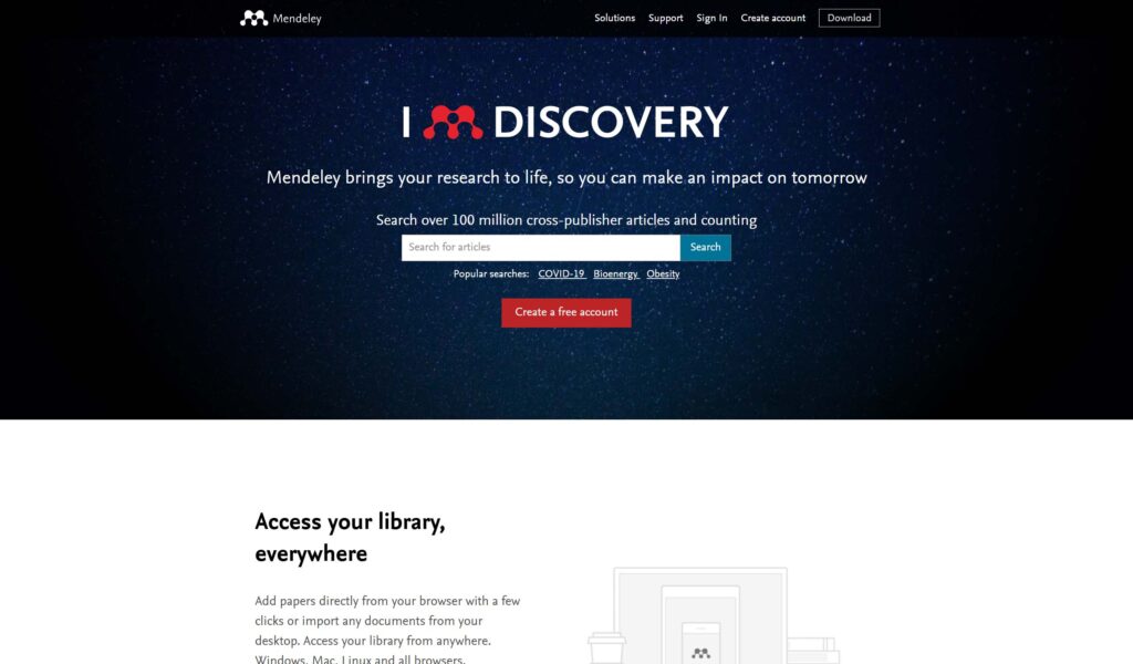 Mendeley referencing tool